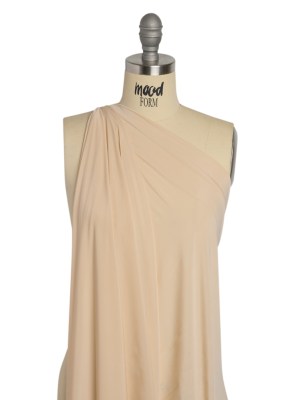 Famous Australian Designer Light Beige Stretch Polyester Jersey Famous Australian Designer Light Beige Stretch Polyester Jersey