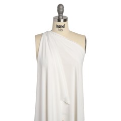 Famous Australian Designer White Stretch Polyester Jersey Famous Australian Designer White Stretch Polyester Jersey