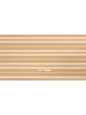 Famous Australian Designer Beige and Cream Ticking Stripes Soft Cotton and Linen Woven Famous Australian Designer Beige and Cream Ticking Stripes Soft Cotton and Linen Woven