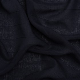 Famous Australian Designer Midnight Monochrome Pinstripes Crinkled Silk Georgette Famous Australian Designer Midnight Monochrome Pinstripes Crinkled Silk Georgette