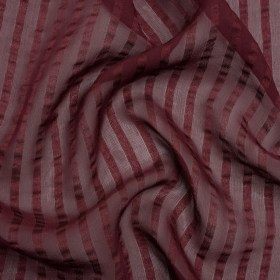 Famous Australian Designer Burgundy Twill Burnout Stripes Silk Georgette Famous Australian Designer Burgundy Twill Burnout Stripes Silk Georgette