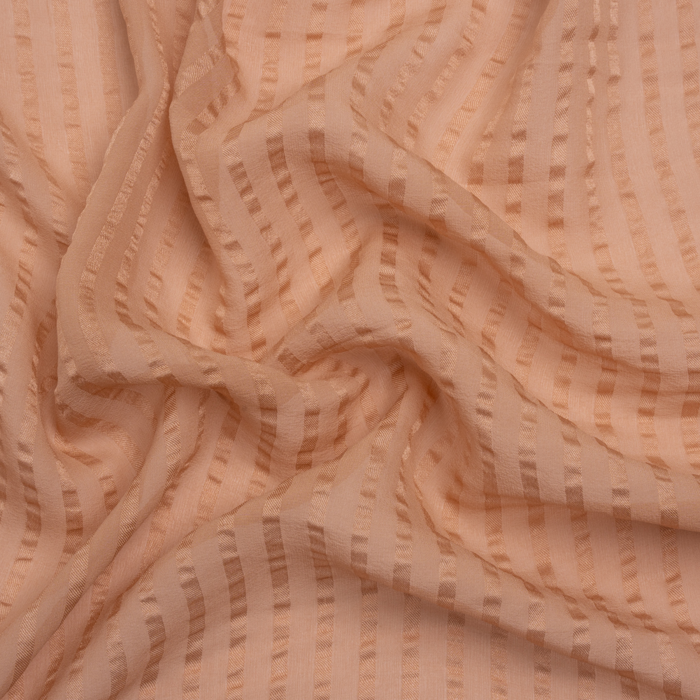 Famous Australian Designer Clay Silk Chiffon with Satin Faced Stripes Famous Australian Designer Clay Silk Chiffon with Satin Faced Stripes