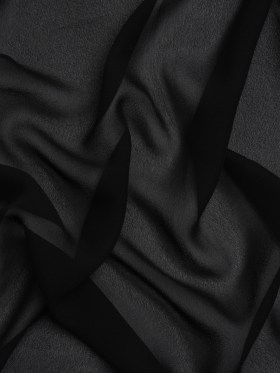 Famous Australian Designer Black Viscose Georgette Famous Australian Designer Black Viscose Georgette