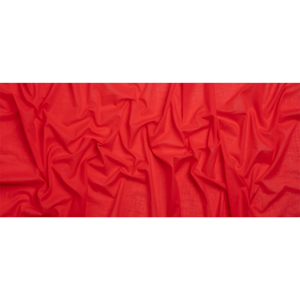 Famous Australian Designer Hot Coral Cotton Voile Famous Australian Designer Hot Coral Cotton Voile