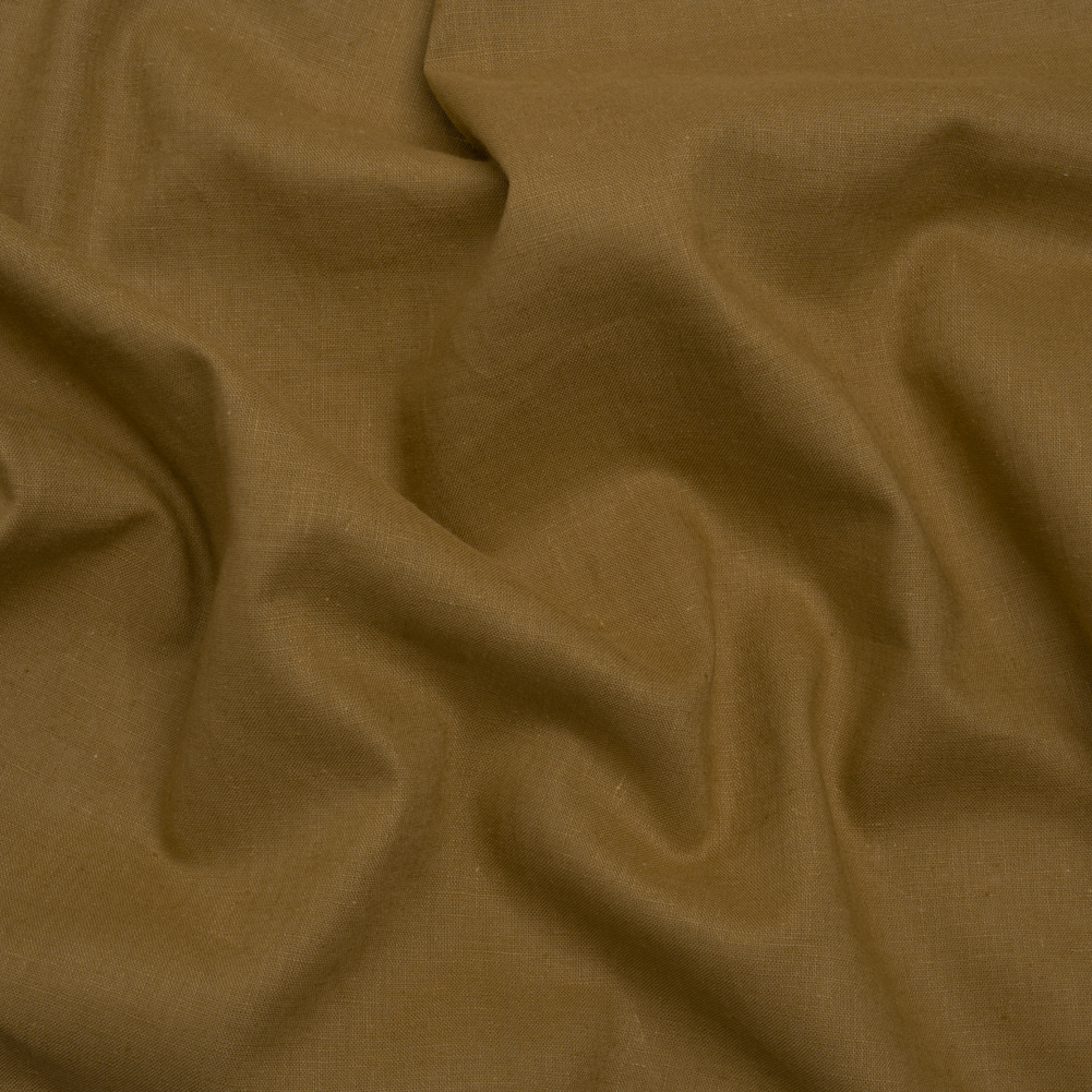 Famous Australian Designer Khaki Linen and Cotton Woven Famous Australian Designer Khaki Linen and Cotton Woven