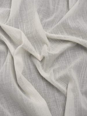 Famous Australian Designer White Crinkled Cotton and Linen Gauze Famous Australian Designer White Crinkled Cotton and Linen Gauze