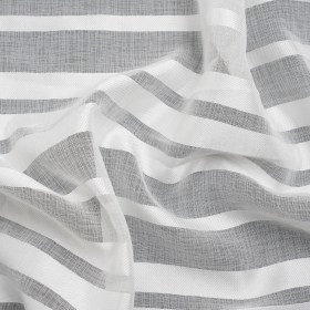Famous Australian Designer White Sheer Stripes Polyester Woven Famous Australian Designer White Sheer Stripes Polyester Woven