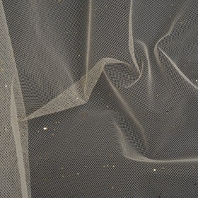 Famous Australian Designer Cream and Gold Glitter Speckled Tulle Famous Australian Designer Cream and Gold Glitter Speckled Tulle