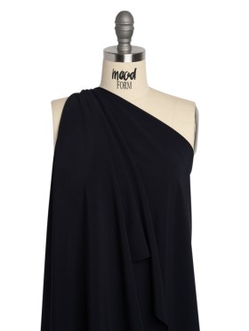 Famous Australian Designer Midnight Navy Stretch Polyester Woven Famous Australian Designer Midnight Navy Stretch Polyester Woven