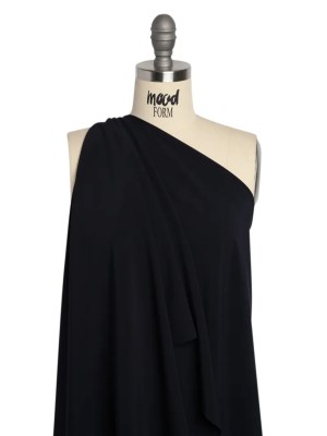 Famous Australian Designer Midnight Navy Stretch Polyester Woven Famous Australian Designer Midnight Navy Stretch Polyester Woven