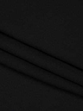 Famous Australian Designer Black Polyester Double Georgette Famous Australian Designer Black Polyester Double Georgette