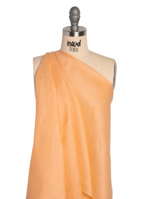 Famous Australian Designer Creamsicle Lightweight Linen Woven Famous Australian Designer Creamsicle Lightweight Linen Woven