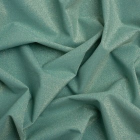 Famous Australian Designer Dark Mint and Metallic Gold Stretch Polyamide and Polyester Tricot Famous Australian Designer Dark Mint and Metallic Gold Stretch Polyamide and Polyester Tricot