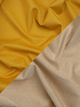 Famous Australian Designer Yellow, Beige and Metallic Gold Double Face Stretch Polyester Tricot Famous Australian Designer Yellow, Beige and Metallic Gold Double Face Stretch Polyester Tricot