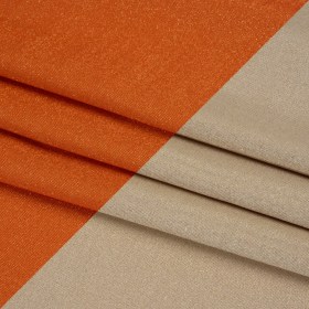 Famous Australian Designer Persimmon, Beige and Metallic Gold Double Face Stretch Polyester Tricot Famous Australian Designer Persimmon, Beige and Metallic Gold Double Face Stretch Polyester Tricot