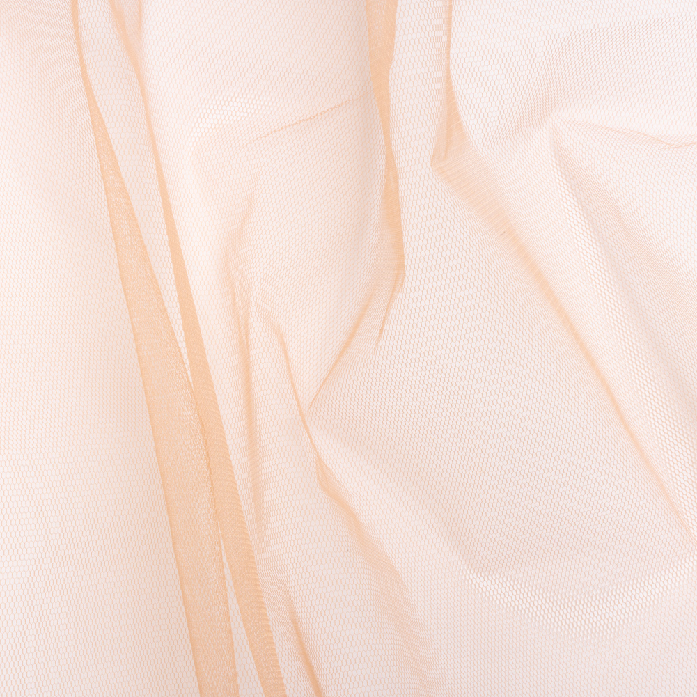 Famous Australian Designer Apricot Nectar Stiff Polyester Tulle Famous Australian Designer Apricot Nectar Stiff Polyester Tulle