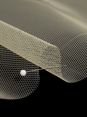 Famous Australian Designer Ecru Stiff Tulle Famous Australian Designer Ecru Stiff Tulle