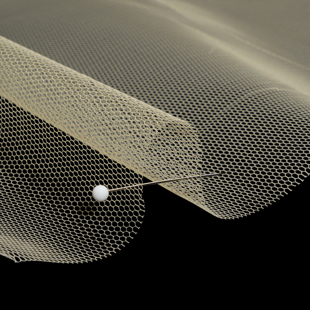 Famous Australian Designer Ecru Stiff Tulle Famous Australian Designer Ecru Stiff Tulle