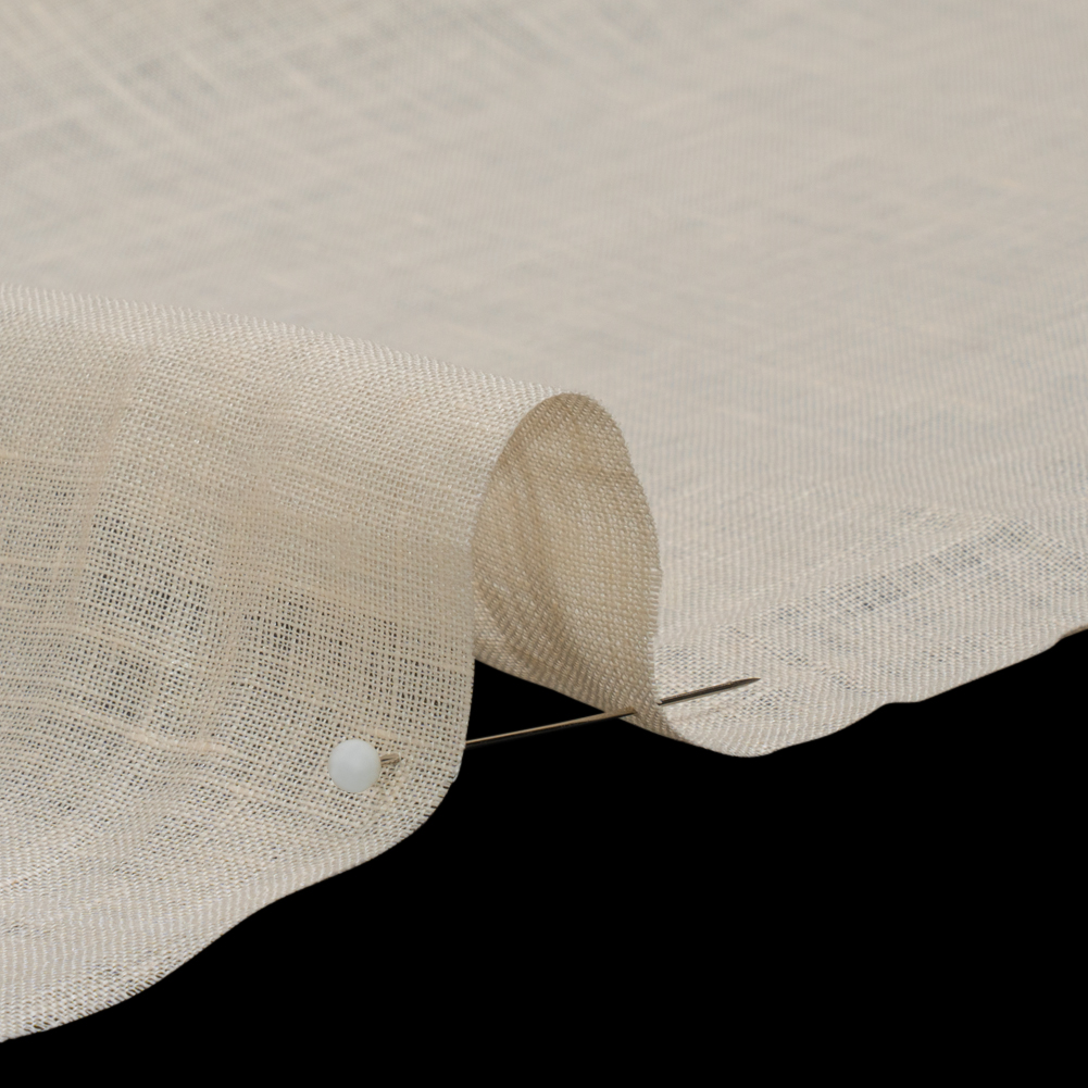 Famous Australian Designer Cream Lightweight Linen Woven Famous Australian Designer Cream Lightweight Linen Woven