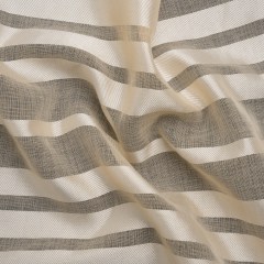 Famous Australian Designer Beige Striped Polyester Burnout Woven Famous Australian Designer Beige Striped Polyester Burnout Woven