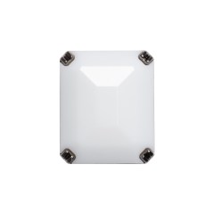 Rectangular Plastic Shank Back Button – White and Metallic Silver Faceted – 36L/23mm Rectangular Plastic Shank Back Button – White and Metallic Silver Faceted – 36L/23mm