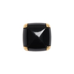 Square Plastic Shank Back Button – Black and Metallic Gold Faux Stone – 24L/15mm Square Plastic Shank Back Button – Black and Metallic Gold Faux Stone – 24L/15mm