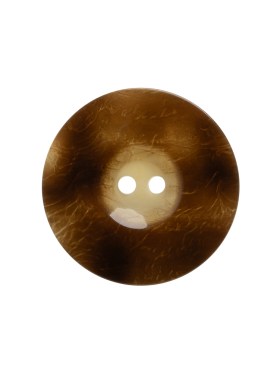 Plastic 2-Hole Button Made in Italy – Brown Mottled Wide Rim – 36L/23mm Plastic 2-Hole Button Made in Italy – Brown Mottled Wide Rim – 36L/23mm