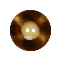Plastic 2-Hole Button Made in Italy – Brown Mottled Wide Rim – 42L/27mm Plastic 2-Hole Button Made in Italy – Brown Mottled Wide Rim – 42L/27mm