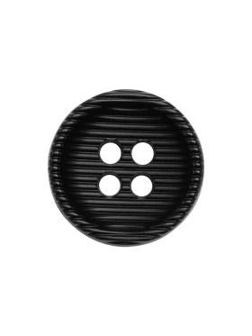 Plastic 4 Hole Button – Ribbed Black Bowl Shaped – 32L/20mm Plastic 4 Hole Button – Ribbed Black Bowl Shaped – 32L/20mm