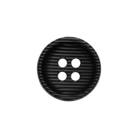 Plastic 4 Hole Button – Ribbed Black Bowl Shaped – 32L/20mm Plastic 4 Hole Button – Ribbed Black Bowl Shaped – 32L/20mm