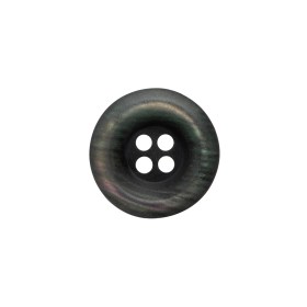Rolled Rim 4-Hole Plastic Button – Silver and Gray Iridescent – 28L/18mm Rolled Rim 4-Hole Plastic Button – Silver and Gray Iridescent – 28L/18mm
