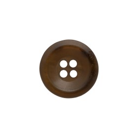 Rolled Rim 4-Hole Plastic Button – Brown Iridescent – 28L/18mm Rolled Rim 4-Hole Plastic Button – Brown Iridescent – 28L/18mm