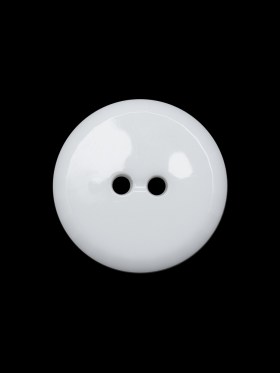 Flat Plastic 2-Hole Button – White Faceted Rim – 32L/20mm Flat Plastic 2-Hole Button – White Faceted Rim – 32L/20mm