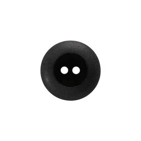 Plastic 2-Hole Button – Black Wide Matte Rim – 28L/18mm Plastic 2-Hole Button – Black Wide Matte Rim – 28L/18mm