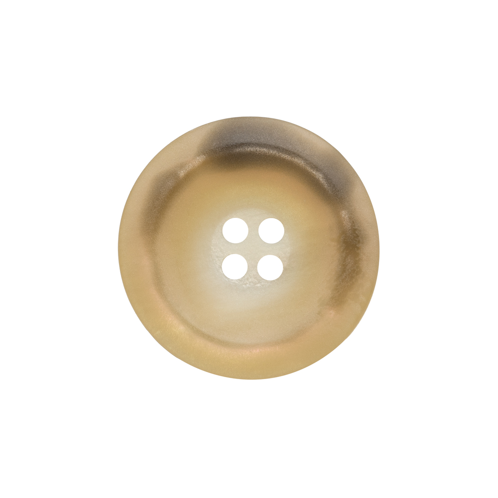 Rolled Rim 4-Hole Plastic Button – Beige and Taupe Iridescent – 36L/23mm Rolled Rim 4-Hole Plastic Button – Beige and Taupe Iridescent – 36L/23mm