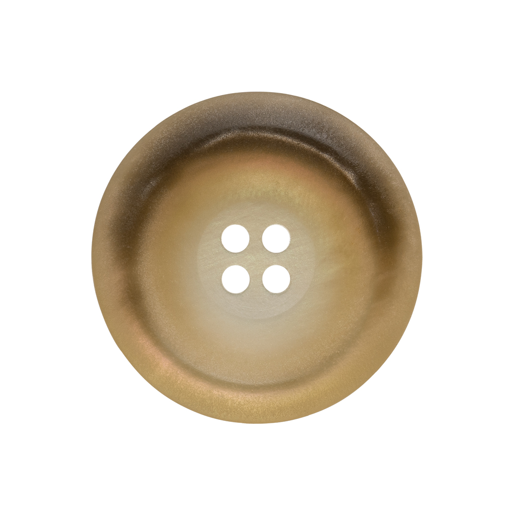 Rolled Rim 4-Hole Plastic Button – Beige and Taupe Iridescent – 40L/25.5mm Rolled Rim 4-Hole Plastic Button – Beige and Taupe Iridescent – 40L/25.5mm