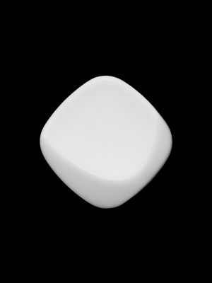 Square Plastic Shank Back Button – White Partial Matte Abstract – 32L/20mm Square Plastic Shank Back Button – White Partial Matte Abstract – 32L/20mm