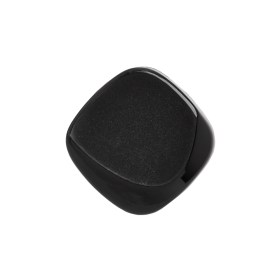 Square Plastic Shank Back Button – Black Partial Matte Abstract – 36L/23mm Square Plastic Shank Back Button – Black Partial Matte Abstract – 36L/23mm