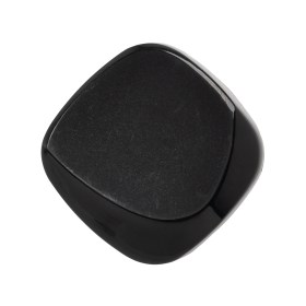 Square Plastic Shank Back Button – Black Partial Matte Abstract – 44L/28mm Square Plastic Shank Back Button – Black Partial Matte Abstract – 44L/28mm