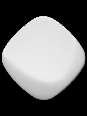 Square Plastic Shank Back Button – White Partial Matte Abstract – 44L/28mm Square Plastic Shank Back Button – White Partial Matte Abstract – 44L/28mm