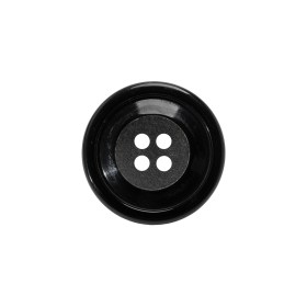 Plastic 4-Hole Button – Black Matte Center – 32L/20mm Plastic 4-Hole Button – Black Matte Center – 32L/20mm
