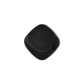 Square Plastic Shank Back Button – Black Partial Matte Abstract – 28L/18mm Square Plastic Shank Back Button – Black Partial Matte Abstract – 28L/18mm
