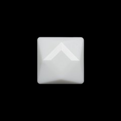 Plastic Shank Back Button – White Faceted Square – 36L/23mm Plastic Shank Back Button – White Faceted Square – 36L/23mm