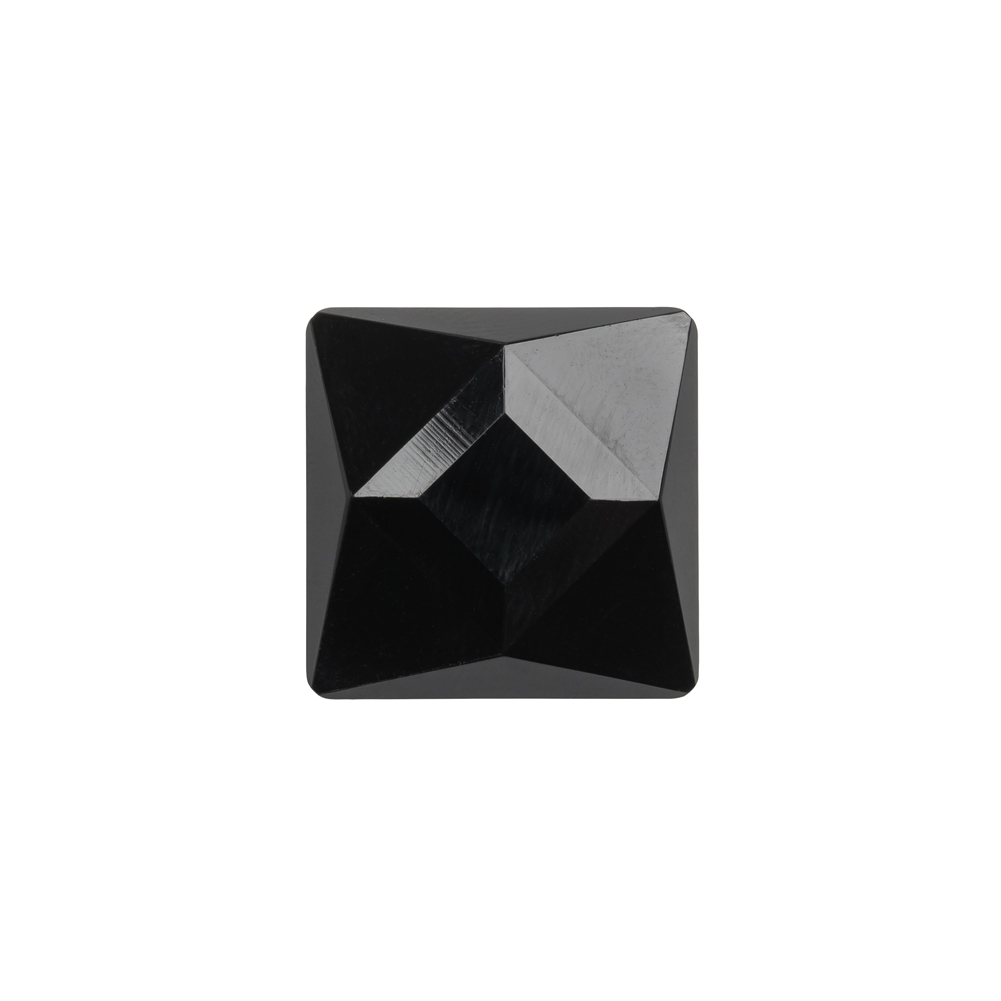 Plastic Shank Back Button – Black Faceted Square – 36L/23mm Plastic Shank Back Button – Black Faceted Square – 36L/23mm