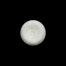 Concave Plastic Shank Back Button – White Beaded Look Embossed – 24L/15mm Concave Plastic Shank Back Button – White Beaded Look Embossed – 24L/15mm