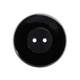 Flat Glass 2-Hole Button – Black – 42L/27mm Flat Glass 2-Hole Button – Black – 42L/27mm