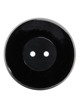 Flat Glass 2-Hole Button – Black – 42L/27mm Flat Glass 2-Hole Button – Black – 42L/27mm