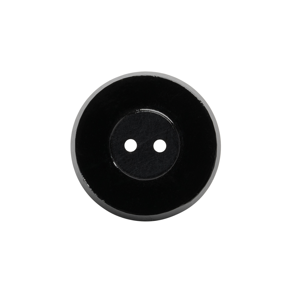 Flat Glass 2-Hole Button – Black – 35L/22mm Flat Glass 2-Hole Button – Black – 35L/22mm