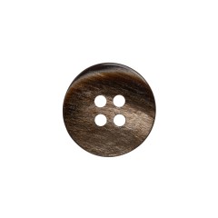 Plastic 4-Hole Button – 28L/18mm – Brown Iridescent Striations Plastic 4-Hole Button – 28L/18mm – Brown Iridescent Striations