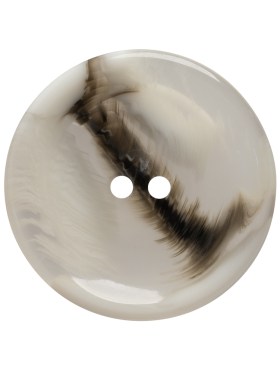 Plastic 2-Hole Button – 44L/28mm – Translucent Brown and White Swirl Dish Shaped with Raised Center Plastic 2-Hole Button – 44L/28mm – Translucent Brown and White Swirl Dish Shaped with Raised Center